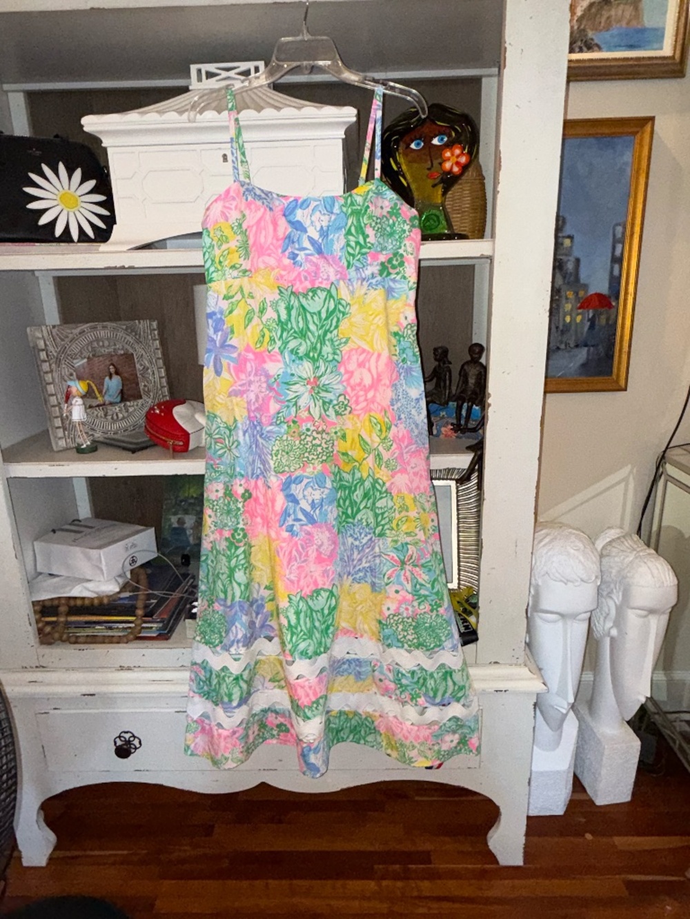 Lilly Pulitzer sz 12 Haliey midi dress multi bright delight patch nwt - Picture 3 of 7